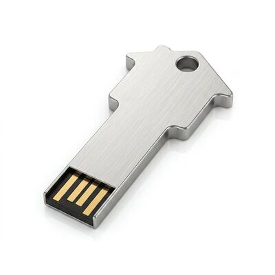 Ασημένιο USB Flash Drive με αλυσίδα από πέρλες, Συμπαγής Συσκευή Αποθήκευσης, Θερμοκρασία Λειτουργίας -50 έως +80 Βαθμούς, Ιδανικό για Επιχειρήσεις