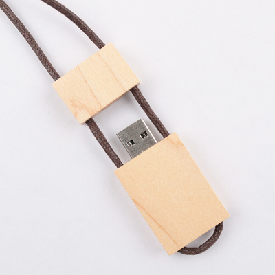16 GB 32 GB 64 GB Maple Wooden USB Flash Drive with Rope USB 3.0 Fast Speed