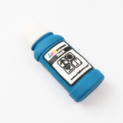 Διαμορφωμένα Drive USB 2,0 3,0 H2 λάμψης συνήθειας USB μελανιού μπουκάλι που εξετάζουν 256GB
