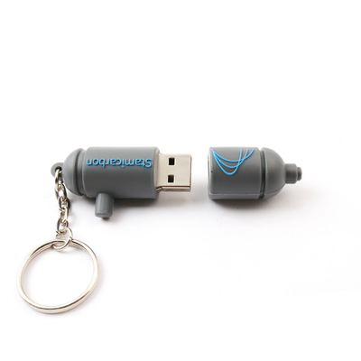 2.0 3,0 εξατομικευμένα μαλακά προσαρμοσμένα PVC Usb Drive 15MB/S με το μπρελόκ