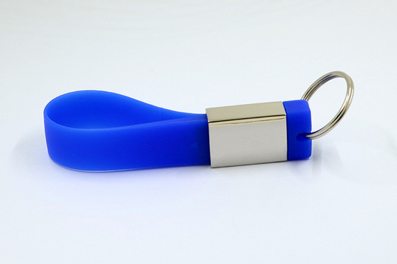 Αδιάβροχο Drive 64GB Wristband USB σιλικόνης λάμψης UDP με το βασικό δαχτυλίδι
