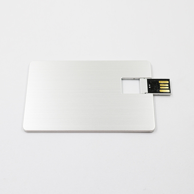 Λάμψη 2,0 80MB/S κίνησης UDP ύφους πιστωτικών καρτών μετάλλων 32GB 64GB usb