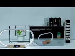 Ανακυκλώσιμα υλικά Ασύρματο φορτιστή ξύλινο φορτιστή γρήγορο φορτιστή με ρολόι και φως