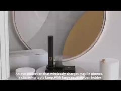 Ασύρματο φορτιστή με φοιτητική προστασία οφθαλμών Η λάμπα γραφείου μπορεί να σηκωθεί και να διπλωθεί