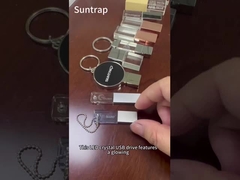 Μεγάλο Κρυστάλλινο Μέρος Μπορεί να χαραχθεί Λογότυπο USB Stick 2.0 Διαφανές Ακρυλικό